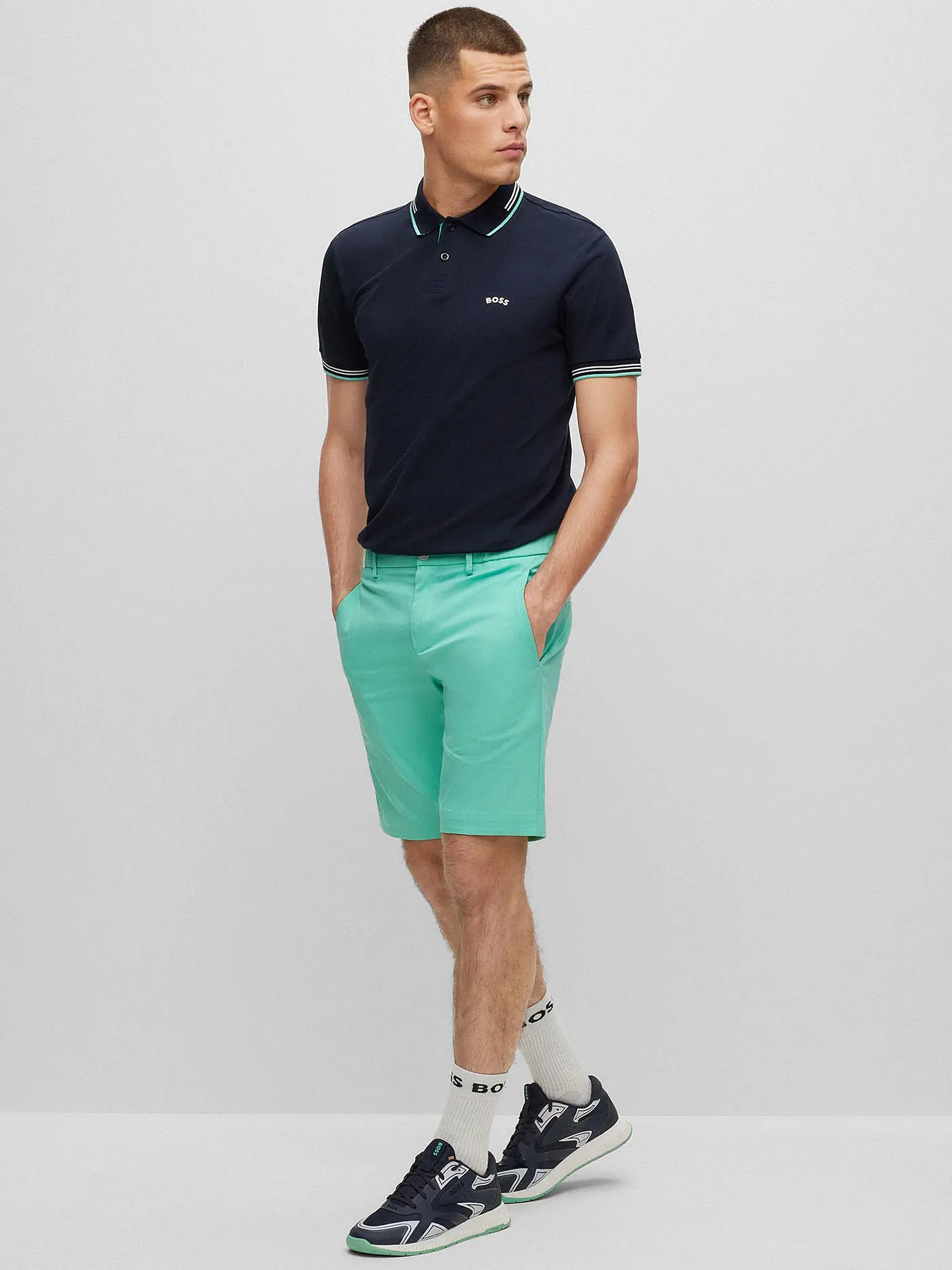 BOSS | Poloshirt Slim Fit Paul Curved | dunkelblau
